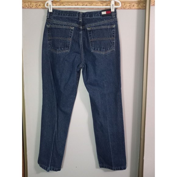 Tommy Hilfiger Jeans 7 Vintage Blue Dark Wash Roc Roc Cheja High Rise Jeans - Picture 5 of 6